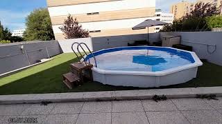 Garden transformation timelapse with semi inground pool