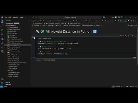 How to Calculate Minkowski Distance with NumPy  | Python Tutorial