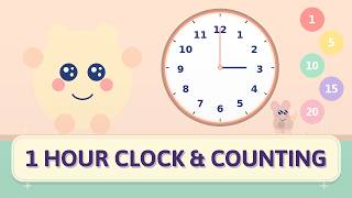 Learn the Clock & Count to 20 | 1 Hour Soft Counting for Toddlers & Kids screenshot 1