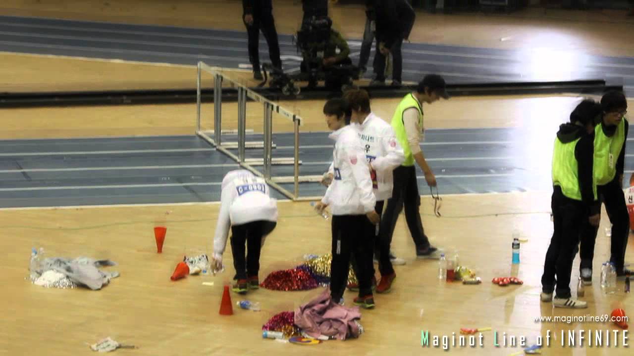 120108 아육대 - 쉬는시간에 쓰레기 줍는 인피니트