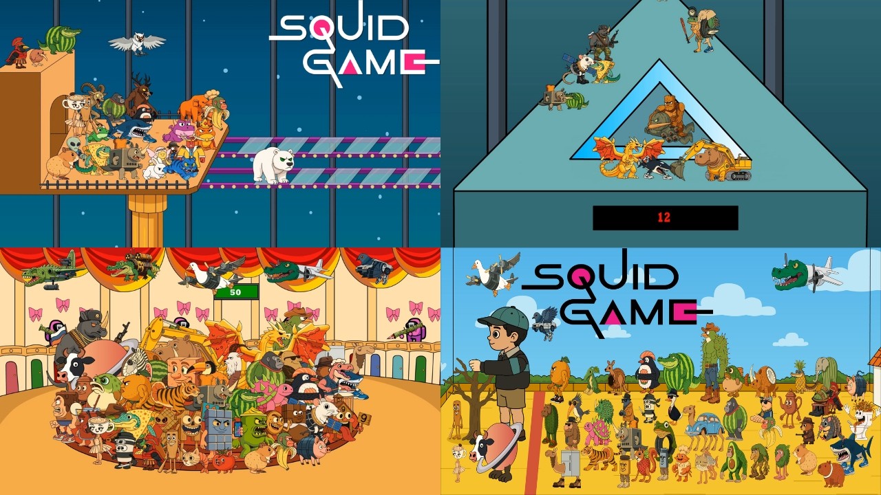 Italian Brainrot Play Glass Bridge Game + RLGL, Jump Rope, Mingle, Sky Squid Game