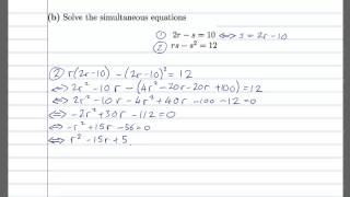 2013S Maths Ol Paper 1 Question 4 Algebra