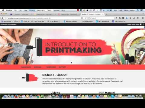 Introduction to Printmaking - A Tour of the Student Learning Portal