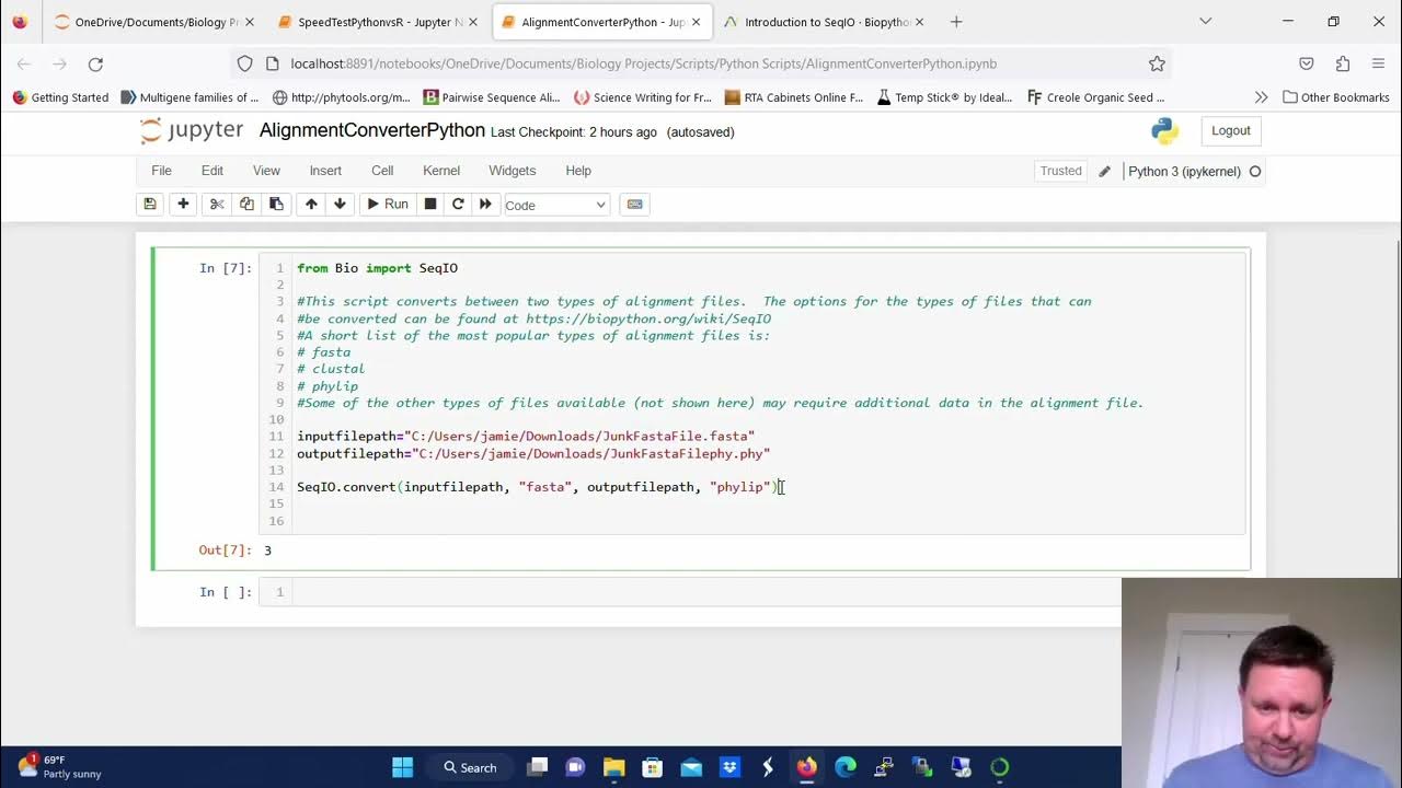 Convert between FASTA, Phylip and Clustal Files using Python - YouTube
