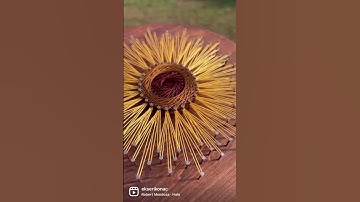 Sunflower string art 💛 #art #artandcraft #artwork #stringart