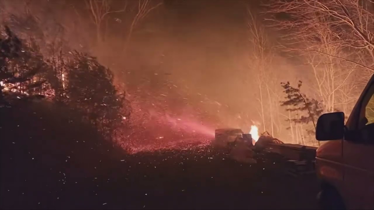 Firefighter video shows intensity of Sevier County fire