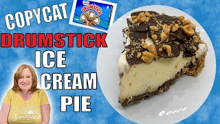 Drumstick ICE CREAM Pie | FREEZER PIE Copycat Recipe