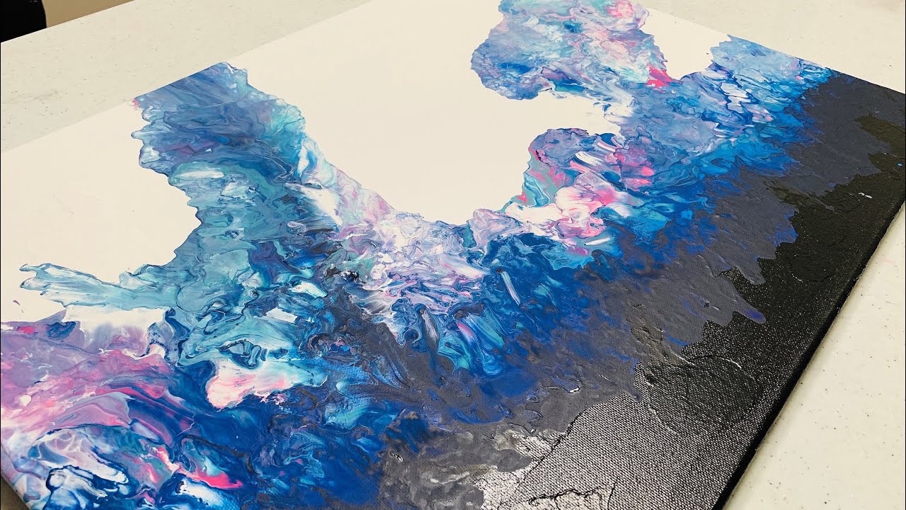 Acrylic Painting(gradation of pink&blue) my third work#3(아크릴페인팅#3)