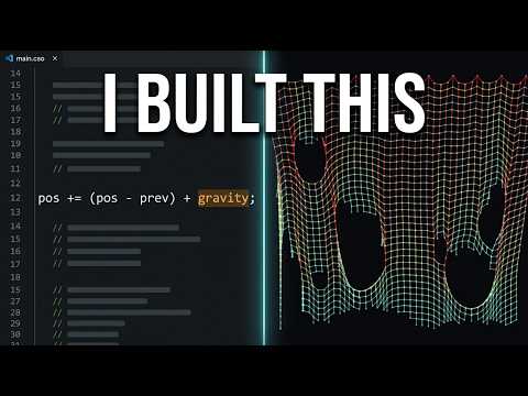 I Built a Cloth Simulator From Scratch (Verlet Integration Explained)
