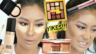 Quick Trying NEW MAKEUP for the first time | Worth trying! Too Faced, HUDA,  Becca, Maybelline