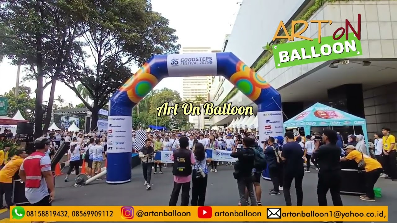 BALON GATE START FINISH DAN GIANT CONFETI CO2 ACARA FUN WALK-ART ON BALLOON 08158819432, 08569909112