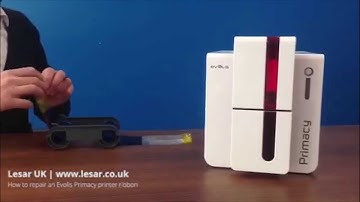 How to repair a snapped Evolis Primacy printer ribbon.