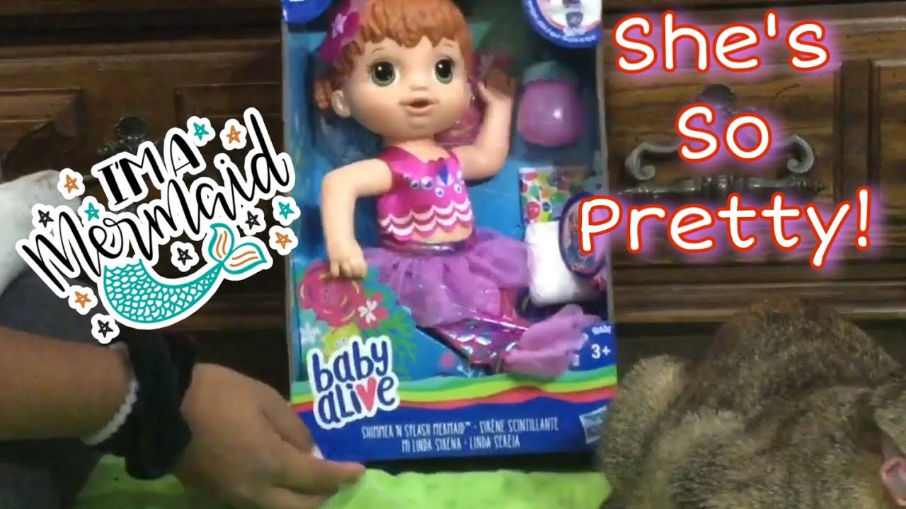Unboxing redhead BABY ALIVE SHIMMER AND SPLASH MERMAID! YouTube