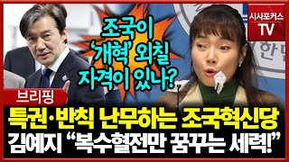 특권·반칙 난무하는 조국혁신당... 팩폭 날린 김예지 "복수혈전만 꿈꾸는 세력!"