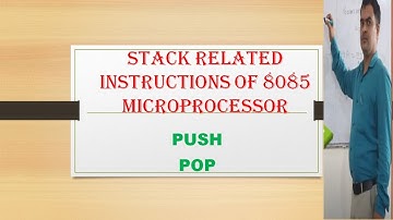 Stack related instructions of 8085 microprocessor, PUSH, POP Instructions  #GATE, #AKTU, #IES,