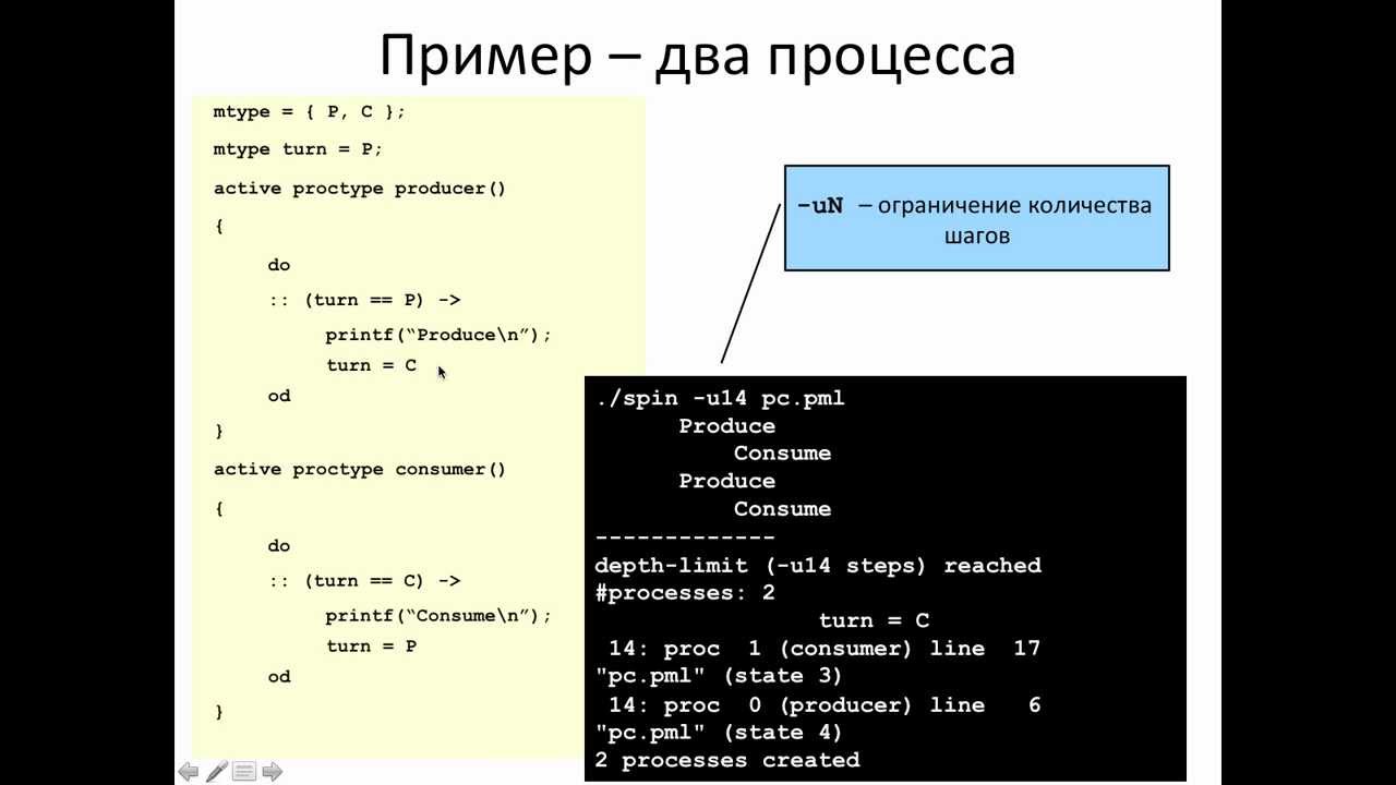 4.2 Основные операторы языка Promela.