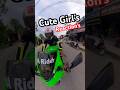 Cute Girl’s Reaction to My ZX6R 😳💚 #shorts