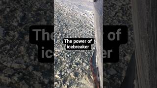 the dignity of ice breaker class lng tanker ship 🚢 in icy frozen Arctic ocean