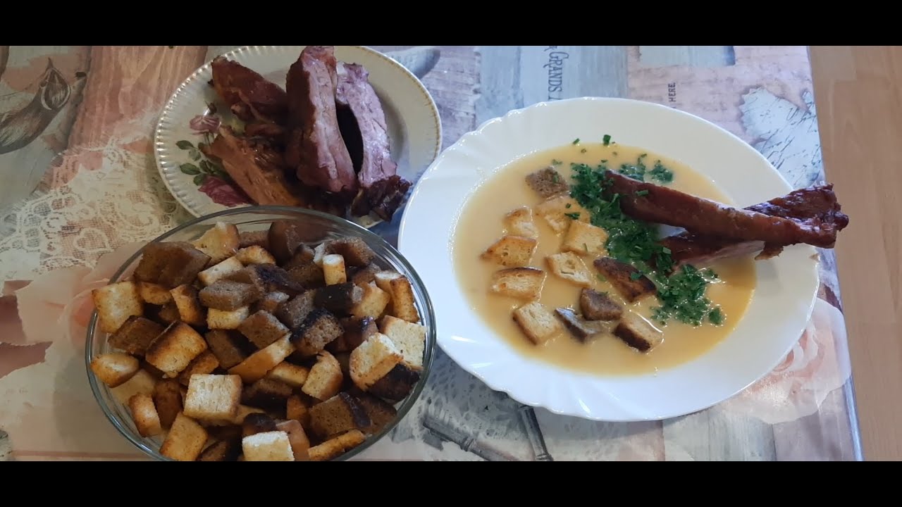 Гороховый суп - пюре с копченостями!