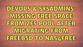 Famous DevOps & SysAdmins: Missing free space from ZFS pool after migrating from FreeBSD to NAS4Free Profile