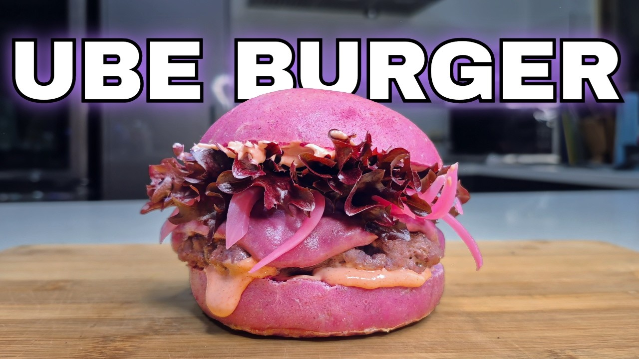 Рецепт бургера с фиолетовым бататом | Бургер с насыщенным фиолетовым вкусом