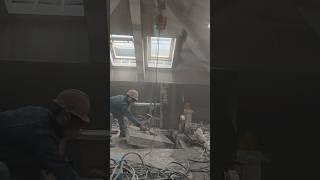 Professional Concrete Floor Cutting for Multi-Level Openings ⚙️ | ASMR So Satisfying Construction