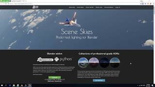 SceneSkies 4k Free Addon cho Blender