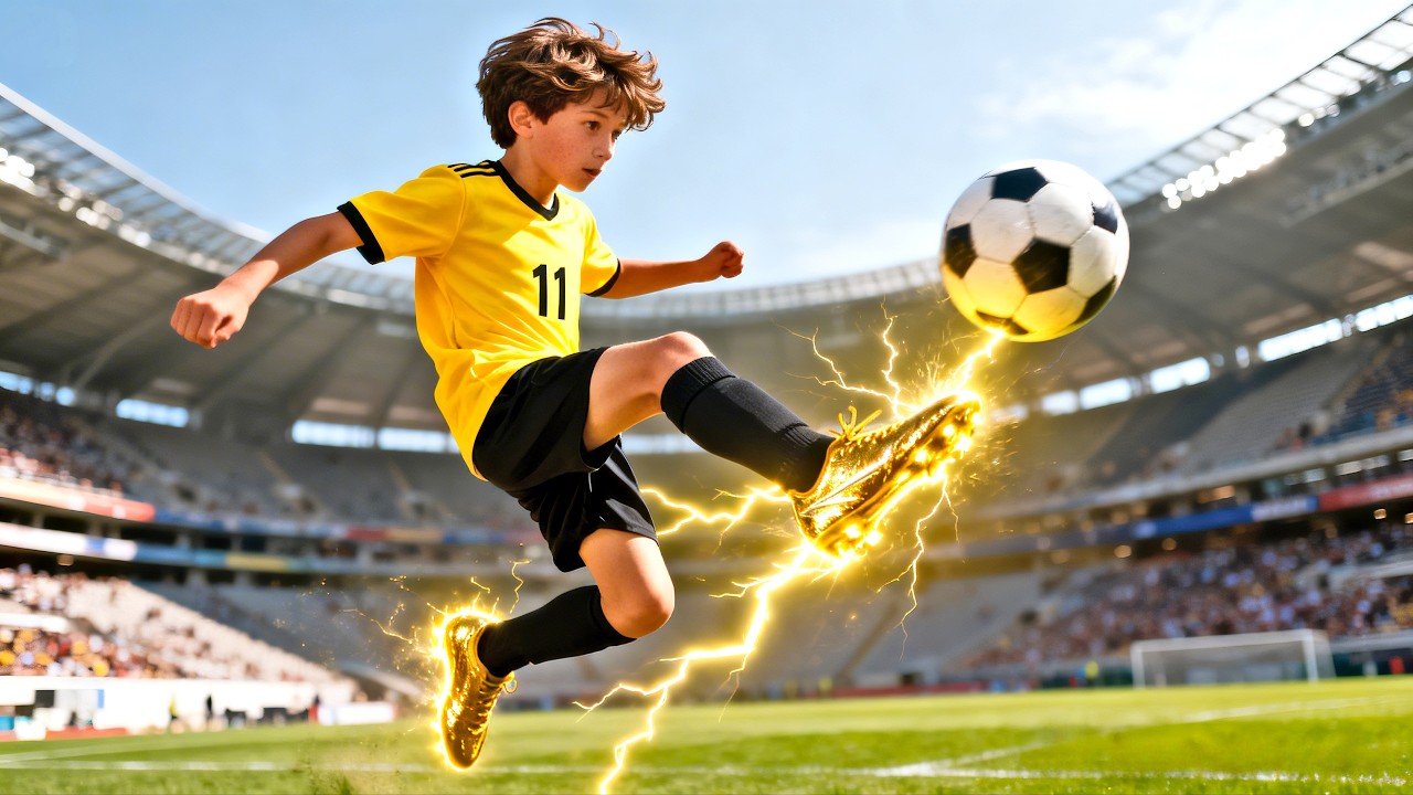 A Weak Boy Finds Magic Soccer Shoes That Turn Him Into a Superstar