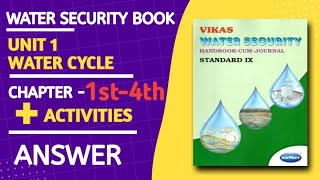 Std 9th | Water Security Book | Unit 1 | Chapter 1 2 3  | Activity 1 2 | Answer | Solution Buddy