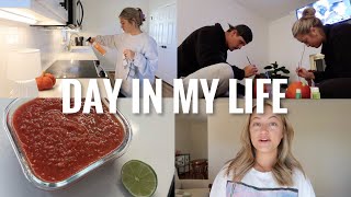 In-Depth Day In My Life | salsa recipe, clean with me, pumpkin painting, grocery haul (vlog) 🎃