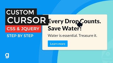 Create a Custom Cursor with CSS and jQuery | EASY