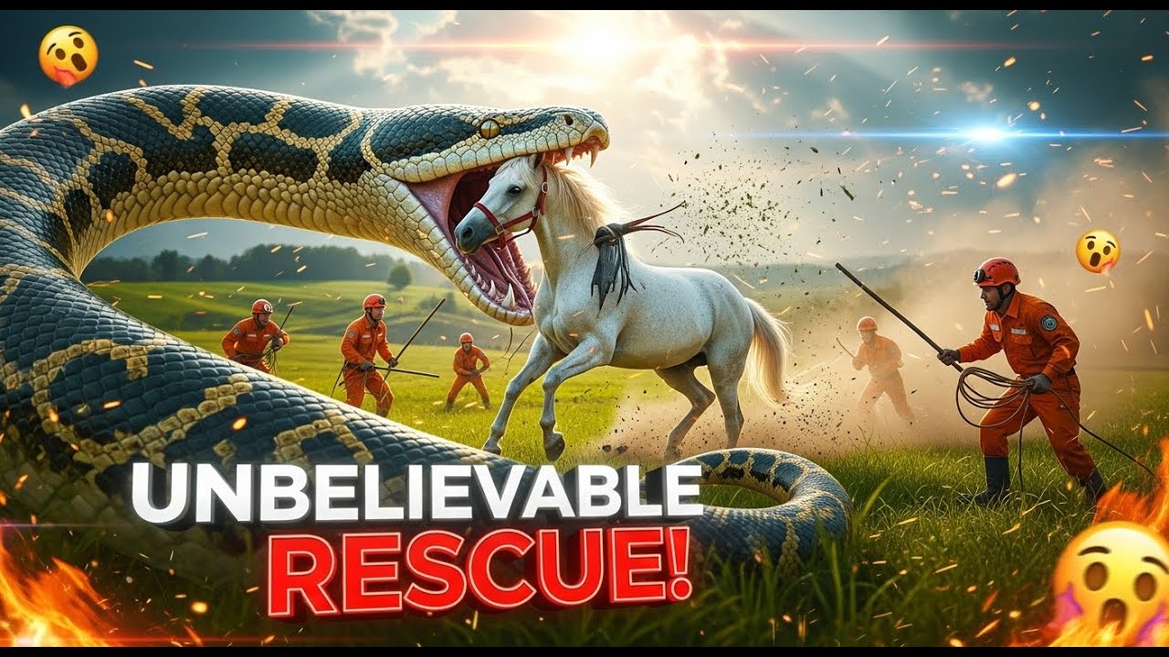 Giant Python Attacks White Horse Rescue Team Arrives JUST in Time!