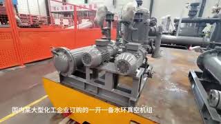One main and one standby water ring vacuum system used in chemical industry