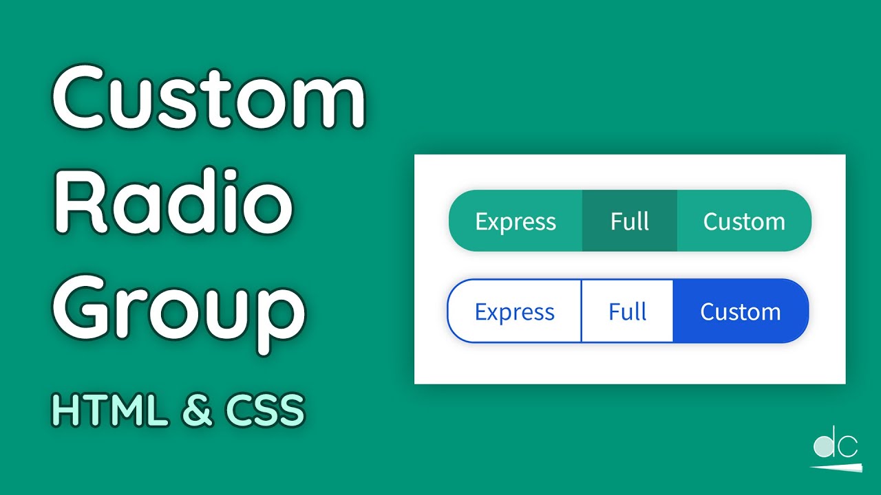 Create Styled Radio Groups - CSS Tutorial - YouTube