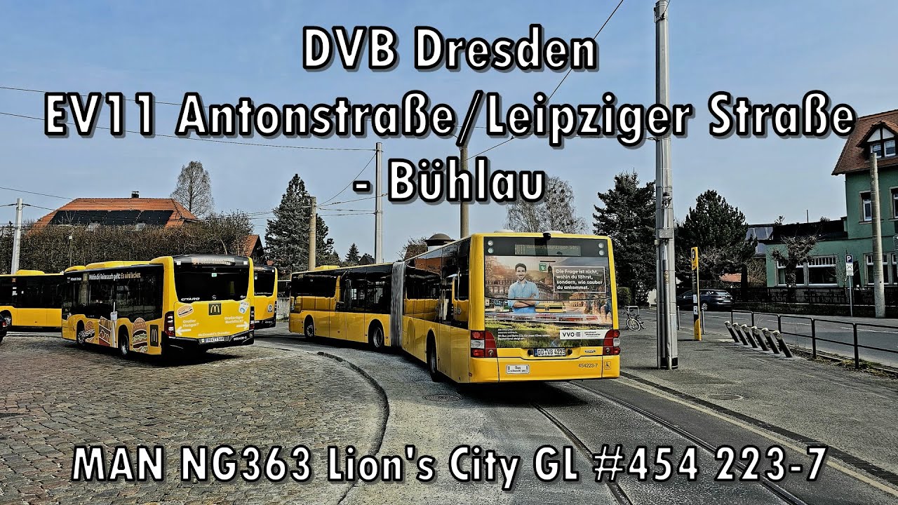 DVB Dresden - Linie EV11, MAN NG363 Lion's City GL #454 223-7