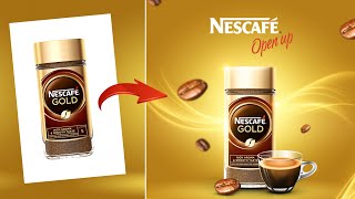 How to Design Nescafe Social Media Banner I Photoshop Tutorial