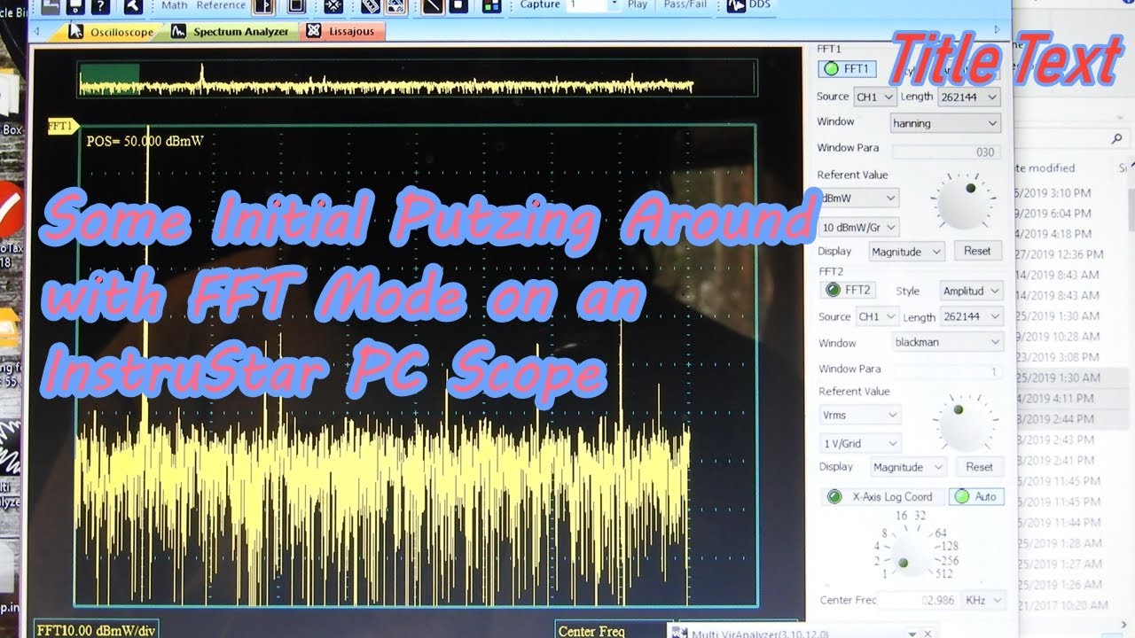FFT Sample - InstruStar USB Oscilloscope - ISDS205A - YouTube