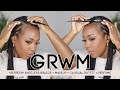 FULL GRWM | REFRESHING KNOTLESS BRAIDS + MAKEUP + CASUAL OUTFIT + PERFUME | Andrea Renee