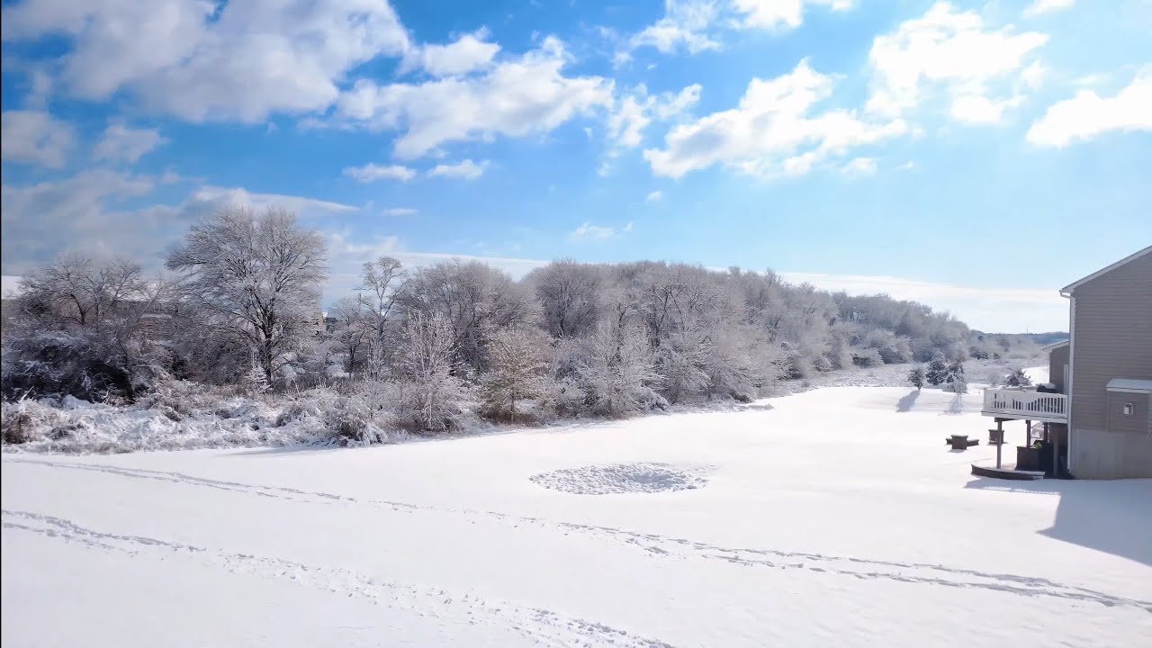 Snow Day From Above ❄️🚁 | Windy 4K Drone Views & Kids Sledding