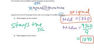 How Changing A Value Affects Mean And Median