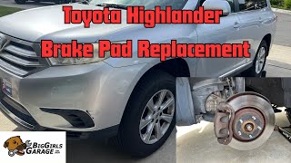 How To Replace Front Brake Pads On Toyota Highlander 2008 - 2013