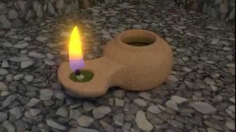 Herodian oil lamp Blender 3D animation