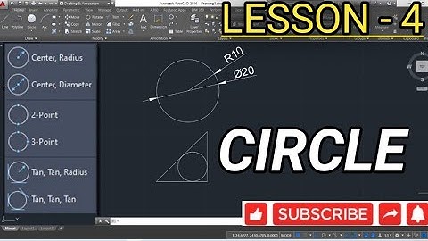 #4 | CIRCLE | Radius, Diameter, 2p, 3p, TTR, TTT | AutoCAD Full Tutorial