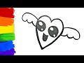 رسم سهل | رسم قلب كيوت | رسم اليوتيوب | How to Draw a Heart | Draw Youtube