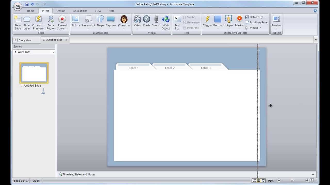 articulate synonym Articulate Storyline Tabs Interaction tutorial: Creating slide layers (8/12)