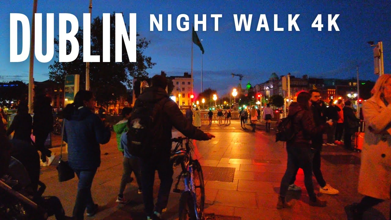 Dublin | Night Owl Walk | 4k Nighttime Walking Tour Ireland, Yo!