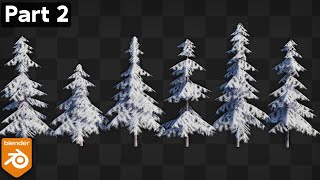 Winter Forest Environment - Part 2 (Blender Tutorial)