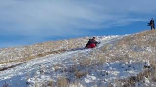Snow sledding/tubing Wipeout