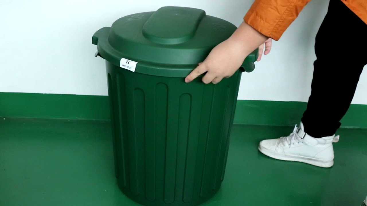 70L round plastic waste bin