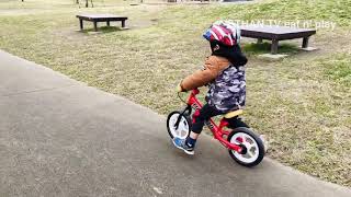 Ethan masters a balance bike very quickly-バランスバイク 楽しい！ ☆DABADA ペダルなし自転車